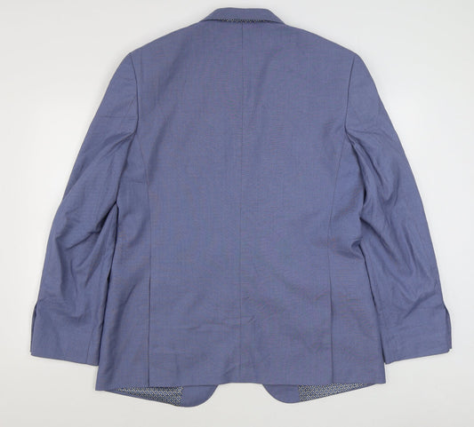 Burton Mens Blue Polyester Jacket Suit Jacket Size 44