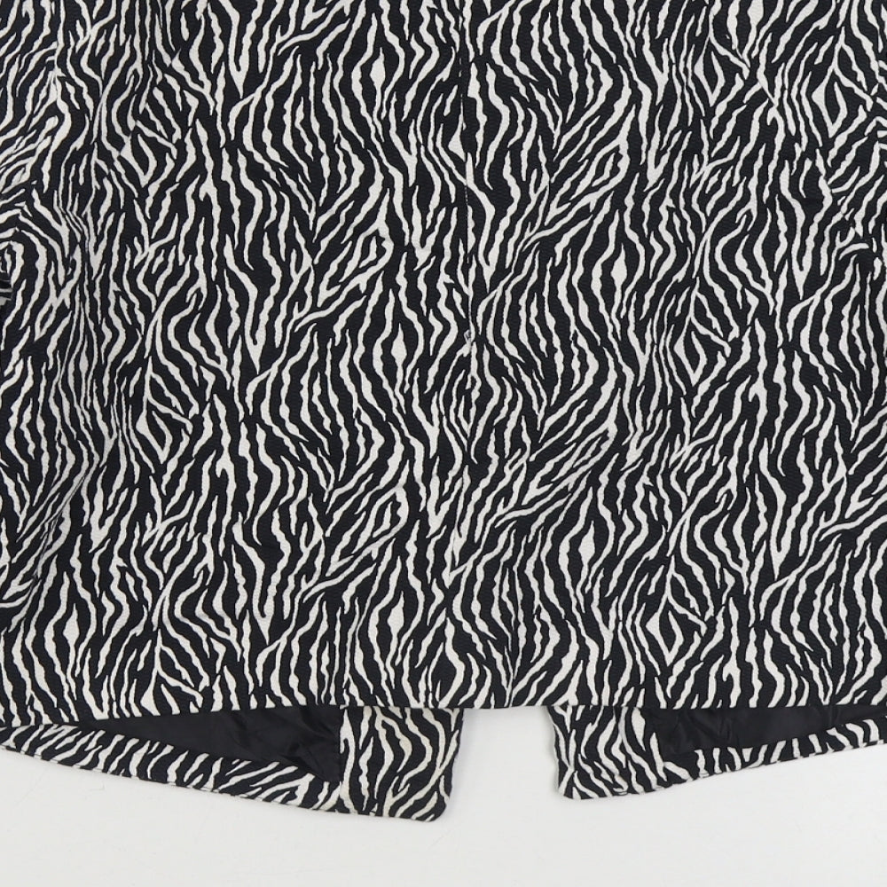 Atmosphere Womens Black Animal Print Jacket Blazer Size 14