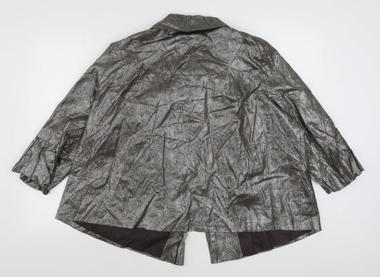 Rogers + Rogers Womens Silver Jacket Size 20 Button