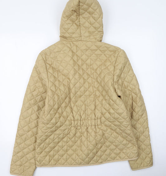 International Womens Gold Rain Coat Coat Size 16