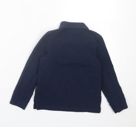 Star Boys Blue Cotton Basic Polo Size 6 Years Collared Button