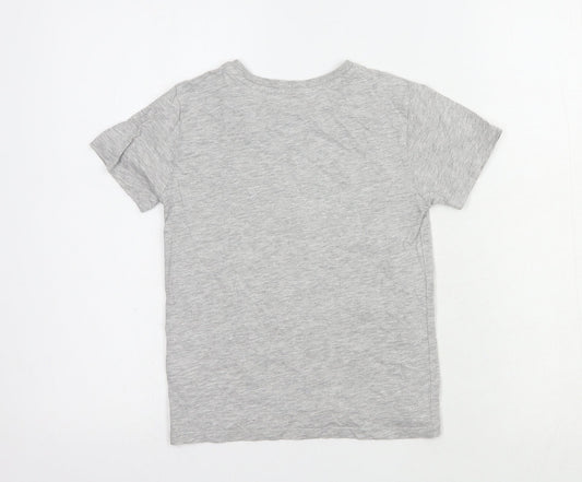 NEXT Boys Grey Cotton Pullover T-Shirt Size 6 Years Crew Neck Pullover - Game On