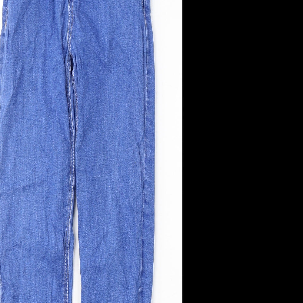 Stradivarius Womens Blue Cotton Skinny Jeans Size 6 L26 in Slim Button