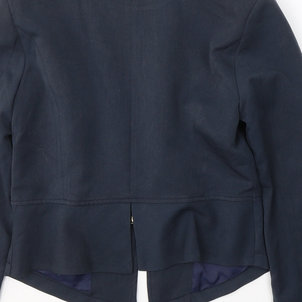 Kelyna Womens Blue Polyester Jacket Suit Jacket Size M