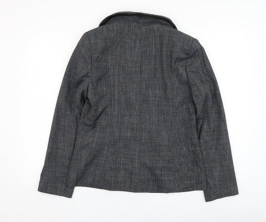 Papaya Womens Grey Jacket Blazer Size 12 Button