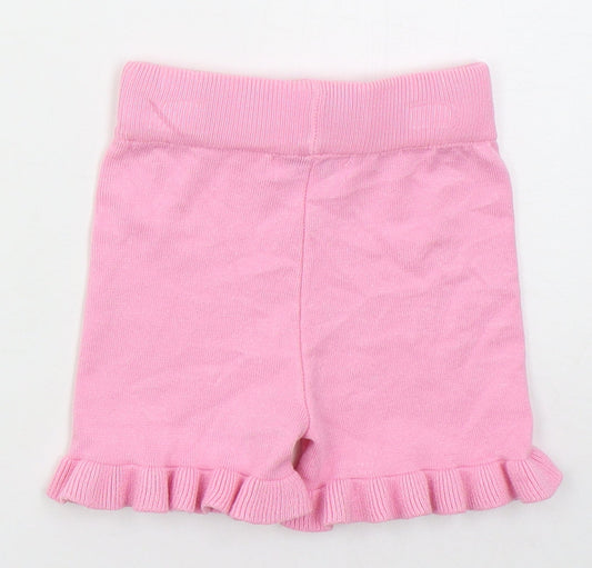 Yoyo S Girls Red Acrylic Mom Shorts Size 6 Years Regular