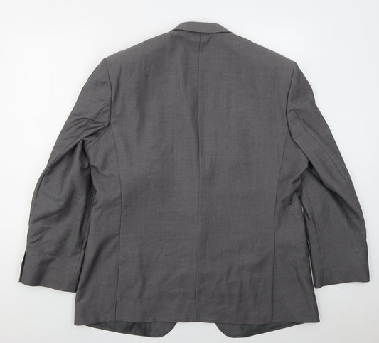 Burton Mens Grey Polyester Jacket Suit Jacket Size 46