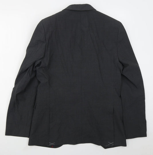 Marks and Spencer Mens Grey Polyester Jacket Suit Jacket Size 40