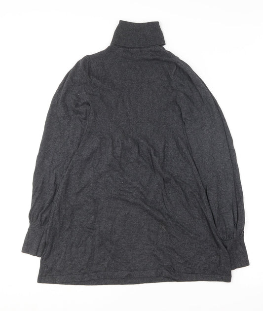 Atmosphere Womens Grey Viscose Jumper Dress Size 8 Roll Neck