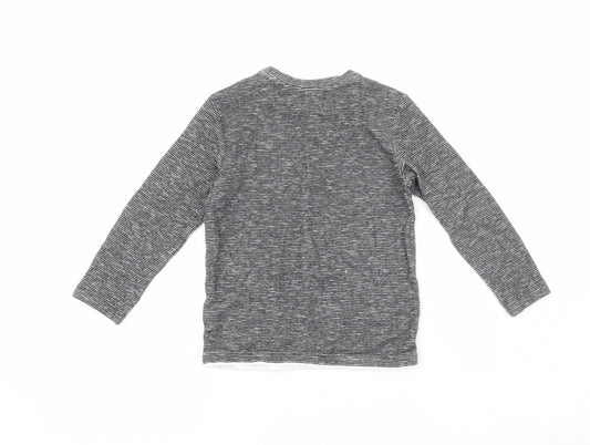NEXT Boys Grey 100% Cotton Pullover Casual Size 5 Years Boat Neck