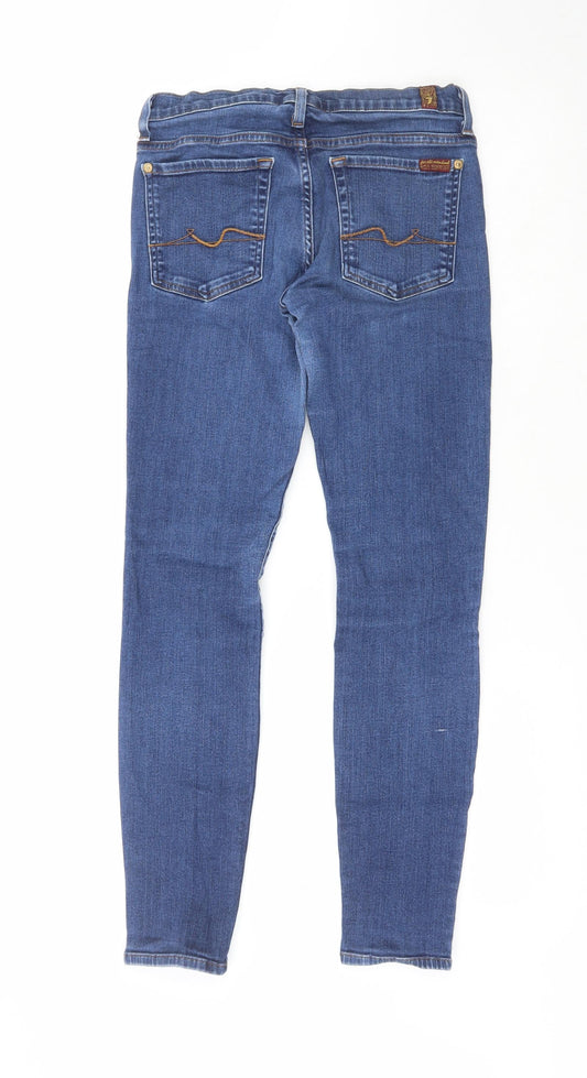 Preworn Mens Blue Cotton Jegging Jeans Size 28 in L27 in Regular