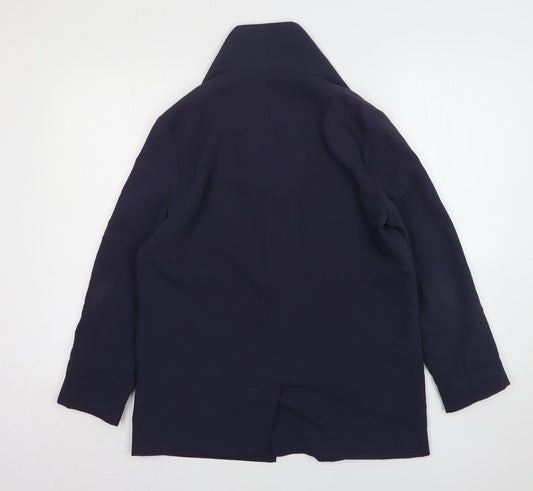 Topshop Womens Blue Polyester Jacket Blazer Size 10