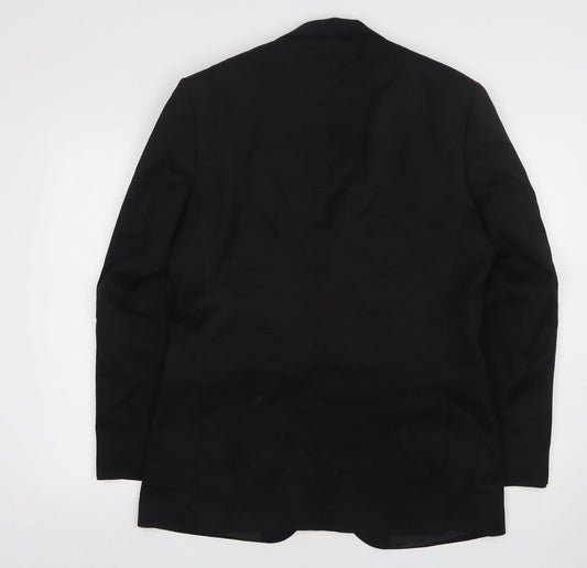 Tom English Mens Black Polyester Jacket Suit Jacket Size 38