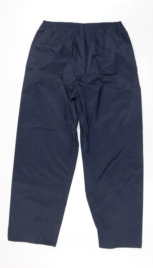 Stormbreak Mens Blue Polyester Rain Trousers Trousers Size L L28 in Regular