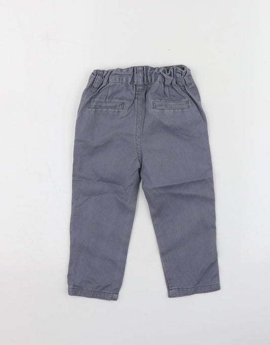 Denim.Co Boys Grey Cotton Jogger Trousers Size 18-24 Months