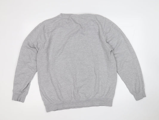 Topshop Womens Grey Cotton Pullover Sweatshirt Size M