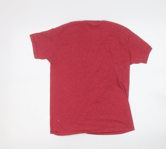 Fruit of the Loom Boys Red Cotton Basic T-Shirt Size 9-10 Years Round Neck