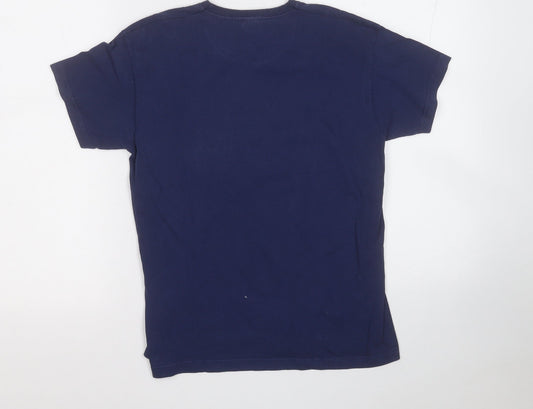 Fruit of the Loom Boys Blue Cotton Basic T-Shirt Size 9-10 Years Round Neck - I paused my game to be here