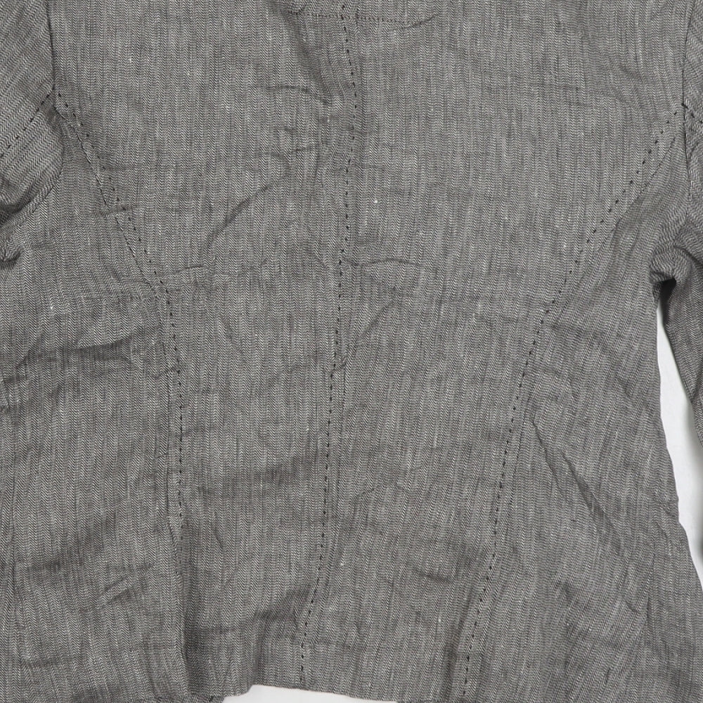 Per Una Womens Grey Jacket Blazer Size 10 Button