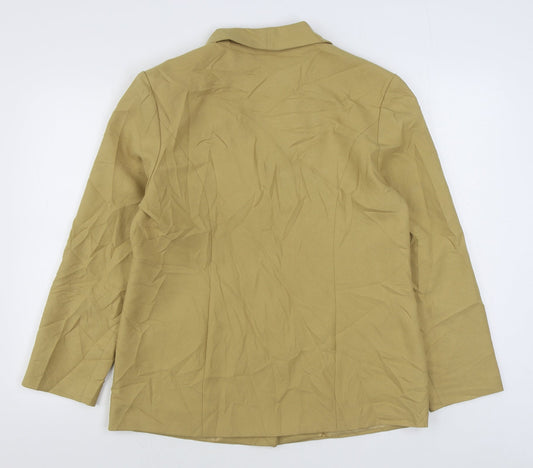 Damat Womens Yellow Kimono Blazer Size 16 Button