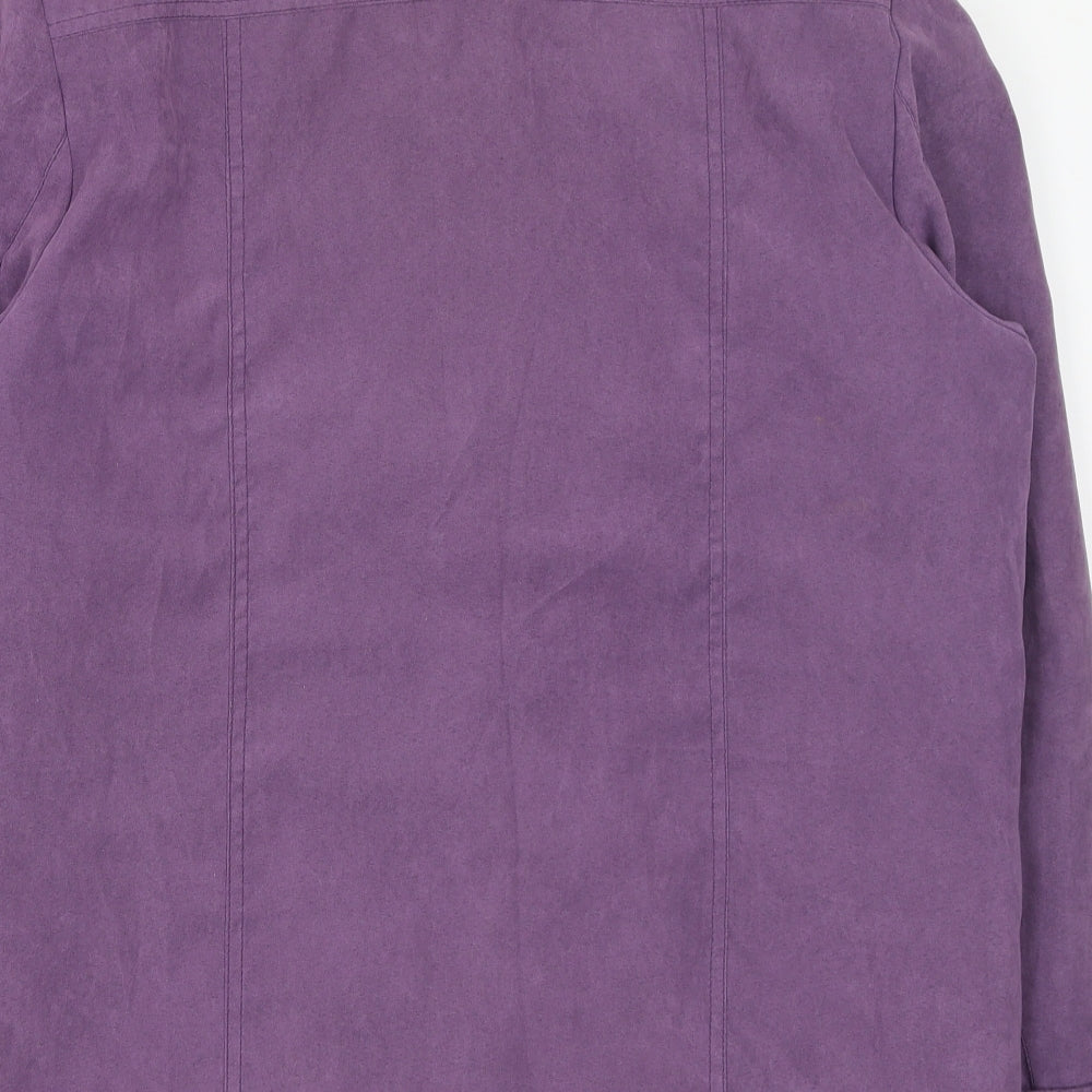 EWM Womens Purple Jacket Coatigan Size 14