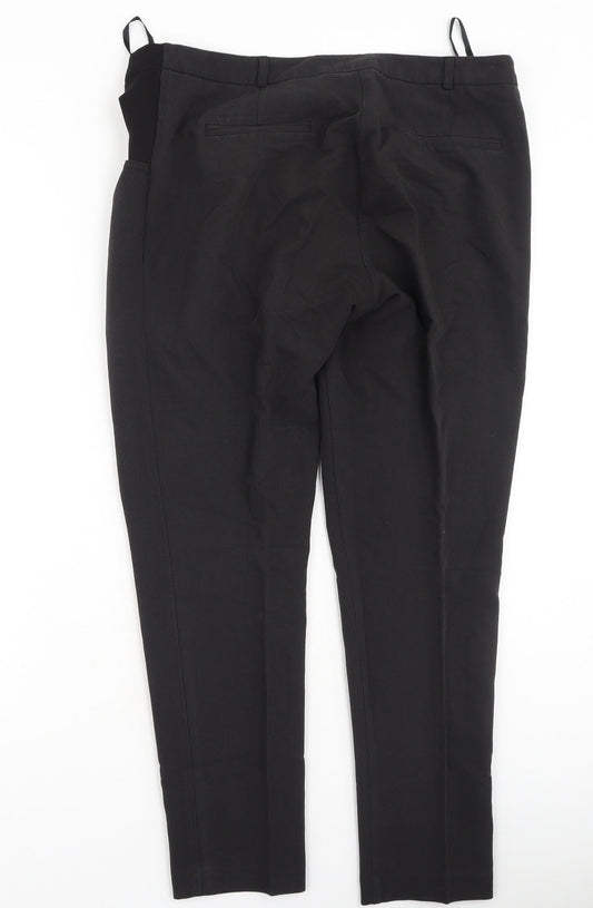 Topshop Womens Black Polyester Trousers Size 10 L26 in Regular