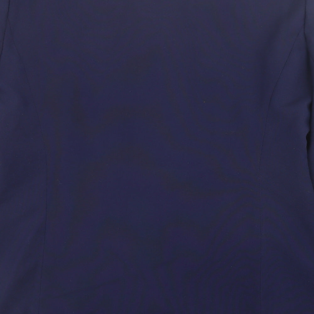Simply French Womens Blue Jacket Blazer Size 12 Button