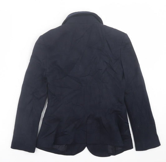 New Look Womens Blue Jacket Blazer Size 6 Button