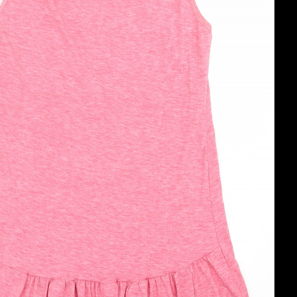 PatPat Womens Pink Polyester Basic Tank Size S Scoop Neck