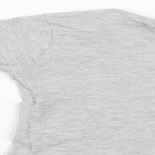 Matalan Girls Grey Cotton Basic T-Shirt Size 2-3 Years Round Neck - Pack of 3
