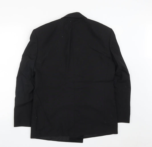 Marks and Spencer Mens Black Polyester Jacket Suit Jacket Size 38