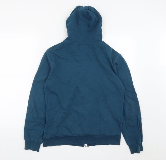 River Island Mens Green Cotton Full Zip Hoodie