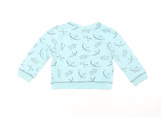 Mini Club Boys Blue 100% Cotton Pullover Sweatshirt Size 2-3 Years - Bow & Arrow