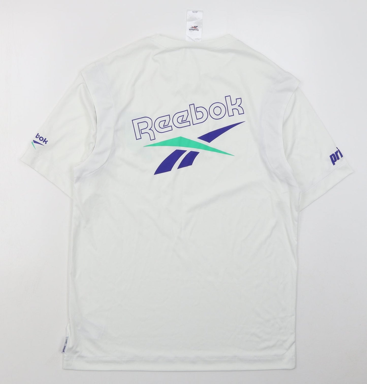 Reebok Mens Yellow  Polyester Basic T-Shirt Size S Collared Pullover