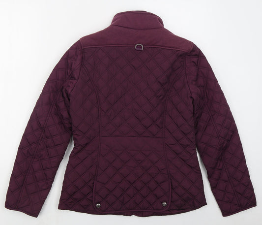 Maine Womens Purple Quilted Coat Size 10 Zip