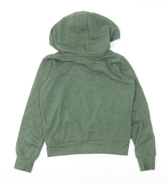 The Kids Division Boys Green Cotton Pullover Hoodie Size 7-8 Years