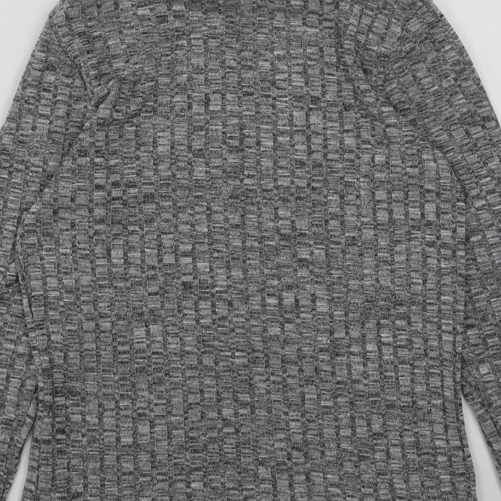 Peacocks Womens Grey High Neck Viscose Pullover Jumper Size 10