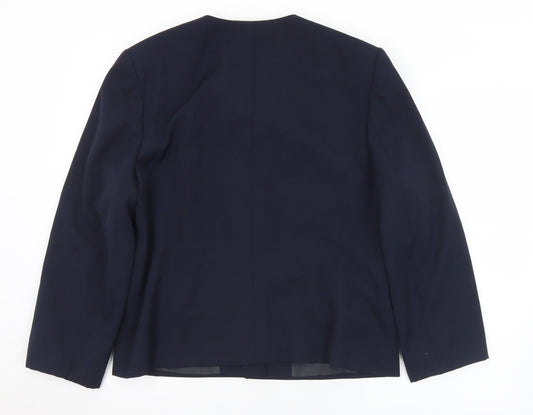 Separa Womens Black Polyester Jacket Blazer Size 14