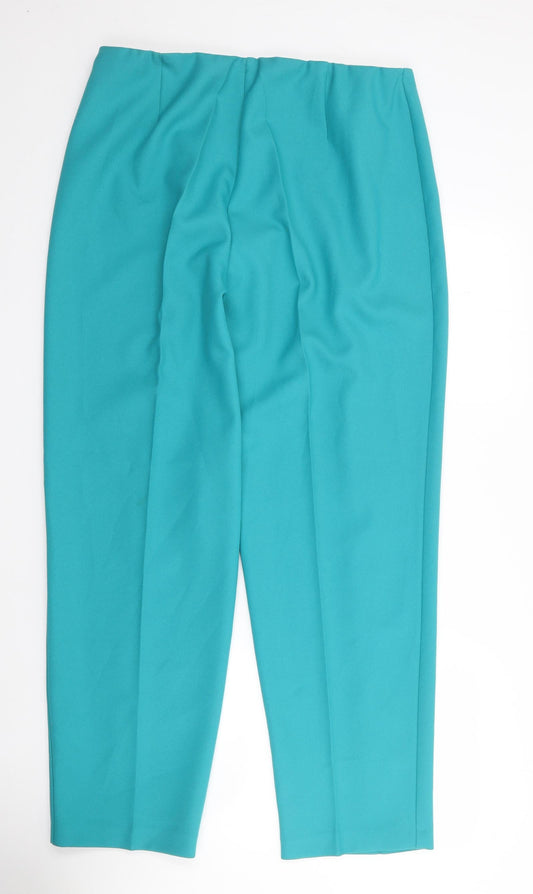 Originals by Slimma Womens Green Polyester Trousers Size 18 L30 in Regular Zip