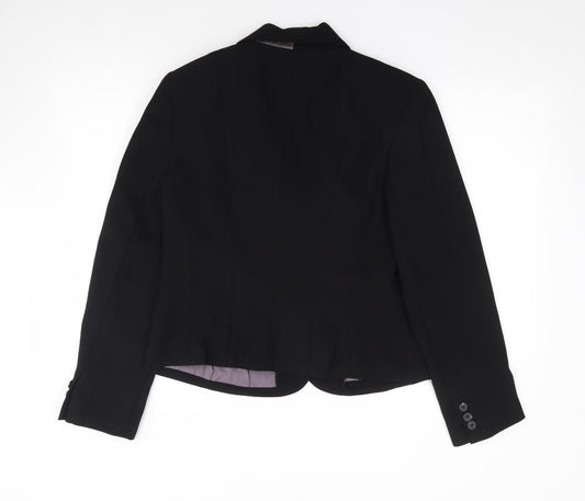 Linea Womens Black Polyester Jacket Suit Jacket Size 14