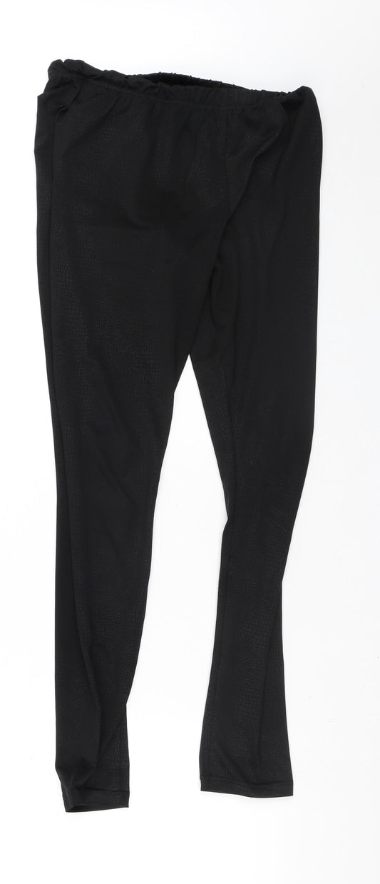 Preworn Womens Black Animal Print Polyester Cargo Leggings Size S L28 in - Lizard print