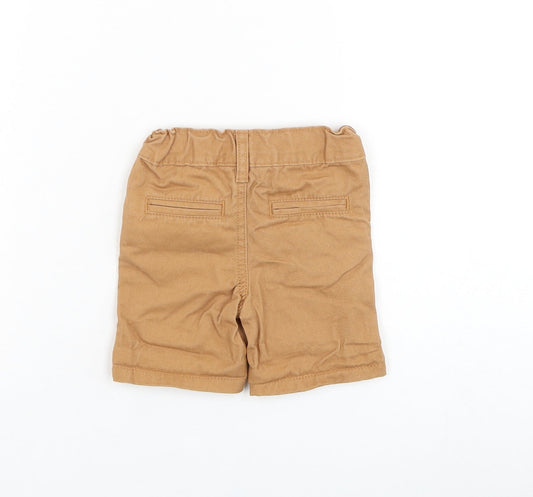 Primark Boys Brown Cotton Cropped Trousers Size 3-6 Months Pullover