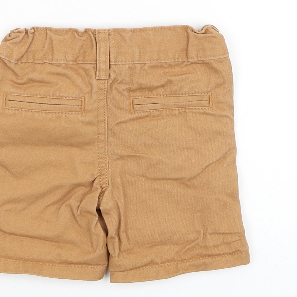 Primark Boys Brown Cotton Cropped Trousers Size 3-6 Months Pullover