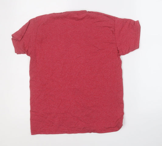 Fruit of the Loom Boys Red Cotton Basic T-Shirt Size 9-10 Years Round Neck