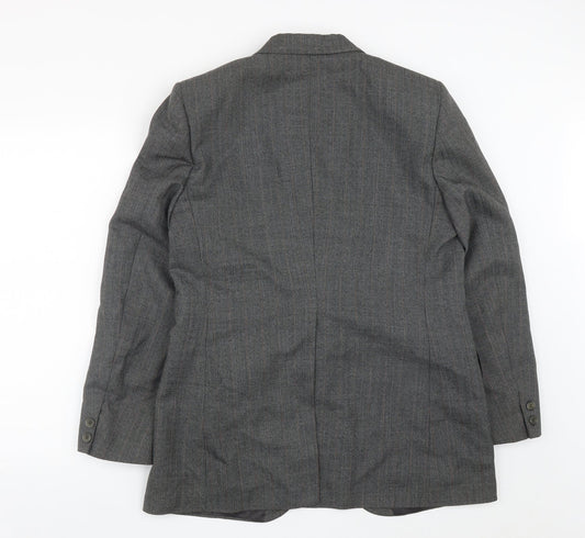 Burton Mens Grey Polyester Jacket Suit Jacket Size 42