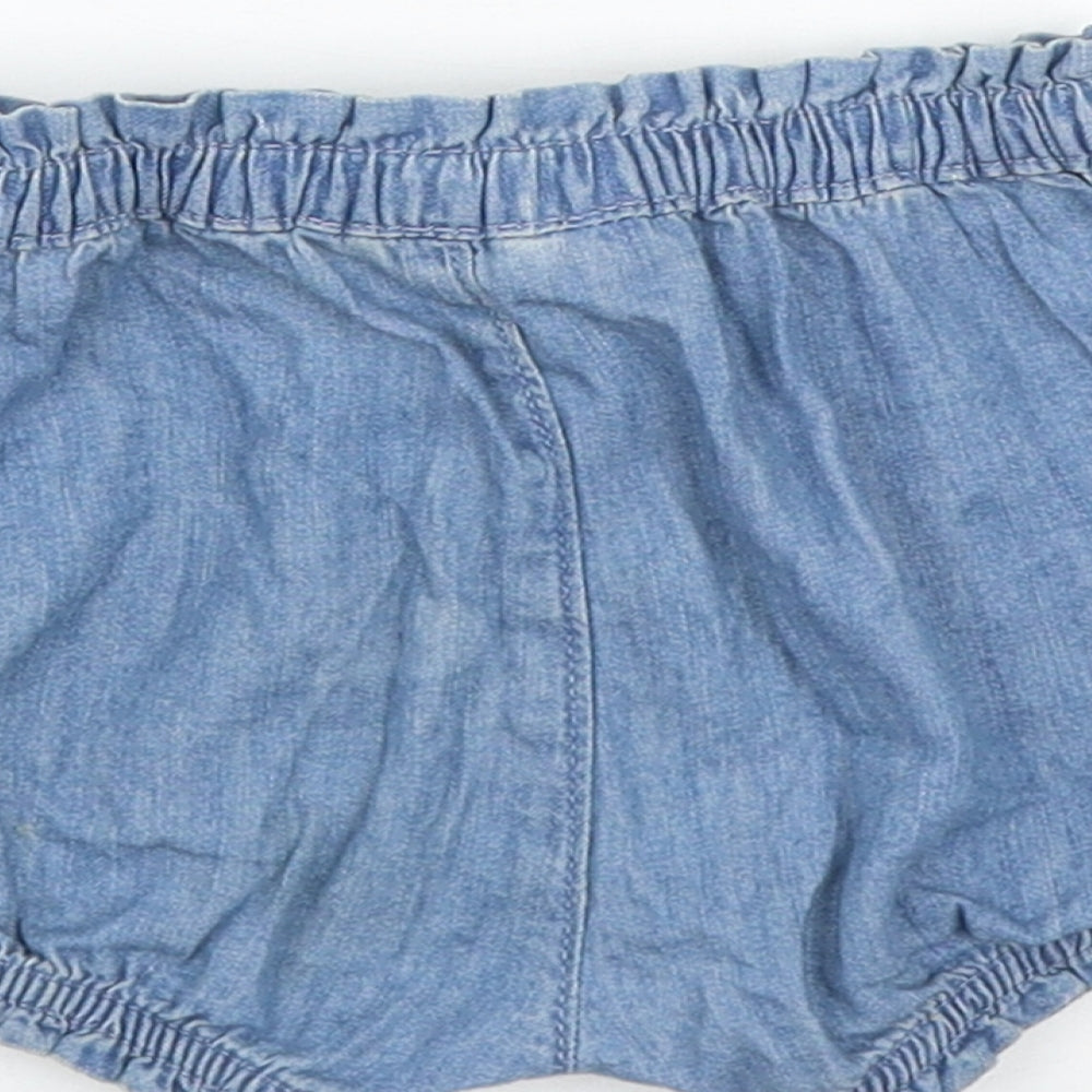 Gap Girls Blue Cotton Cropped Trousers Size 12 Months