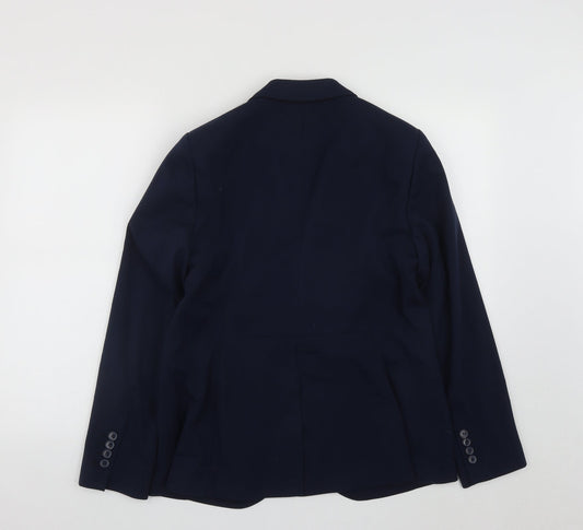 Marks and Spencer Womens Blue Polyester Jacket Suit Jacket Size 14