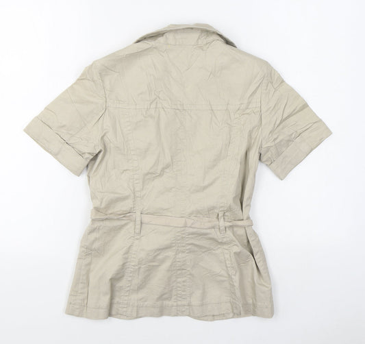 H&M Womens Beige Jacket Size 8 Button