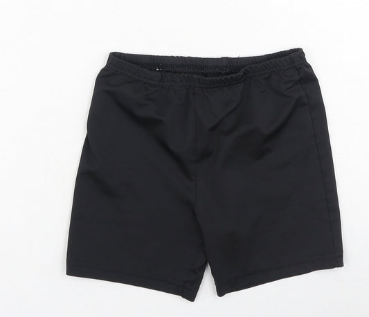 Preworn Boys Black Polyester Sweat Shorts Size 8-9 Years Regular