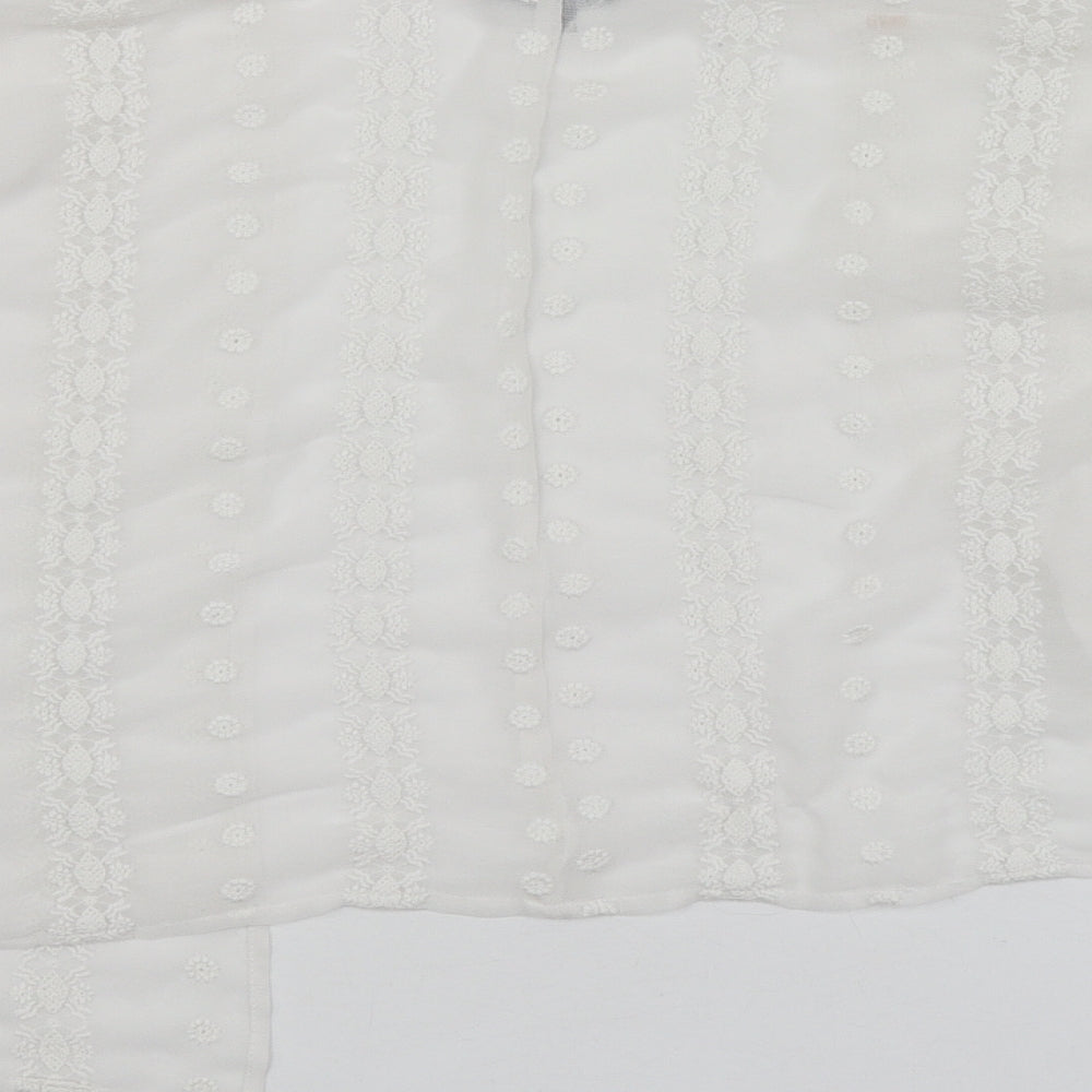 New Look Womens White Gilet Blazer Size S